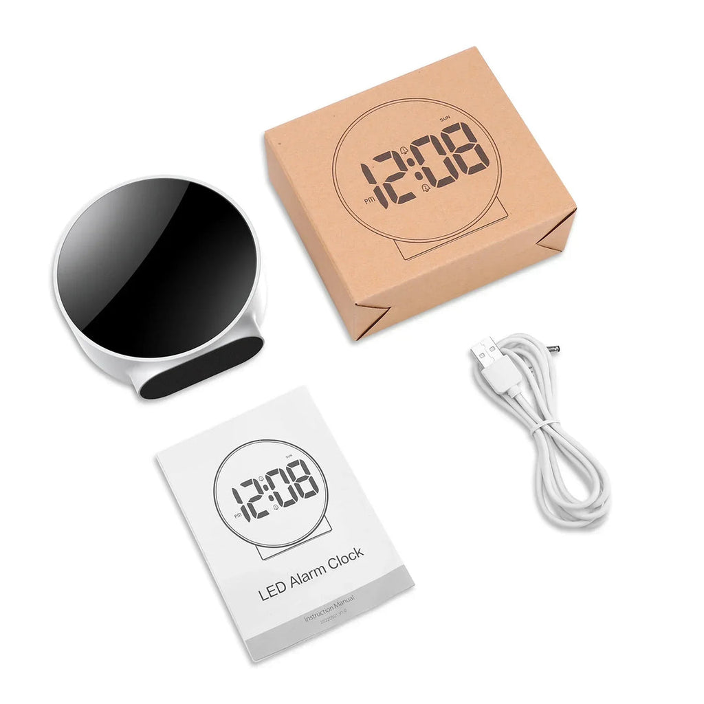 BrightTime – Digital LED Alarm Clock with USB Charging