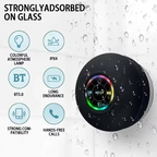 Waterproof Portable Bluetooth Speaker with LED Lights and Suction Cup