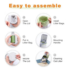 Hygienic cat scoop with odour-stop function