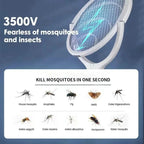 5-in-1 mosquito repellent with insect swatter & LED lamp