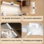 LED Desk Lamp ClarioMag | With Clock & Alarm | Magnetic & USB Rechargeable | Steplessly Dimmable | 35 cm
