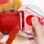 Peelvanta 3-in-1 Peeler | Stainless Steel Blades | Julienne & Serrated | Dishwasher Safe