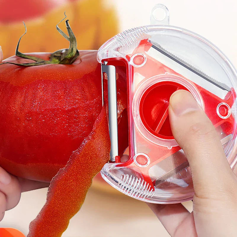 Peelvanta 3-in-1 Peeler | Stainless Steel Blades | Julienne & Serrated | Dishwasher Safe