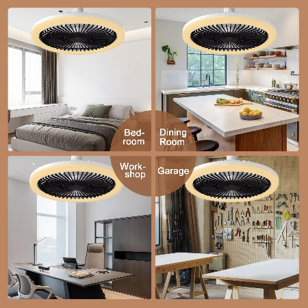 Sleek Ceiling Fan with Integrated Light – Perfect for Modern Bedrooms