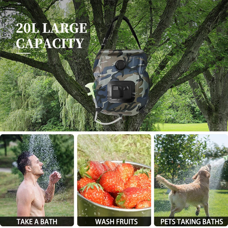 SolarFlow | Solar Shower | Environmentally Friendly & Mobile | 20L Capacity