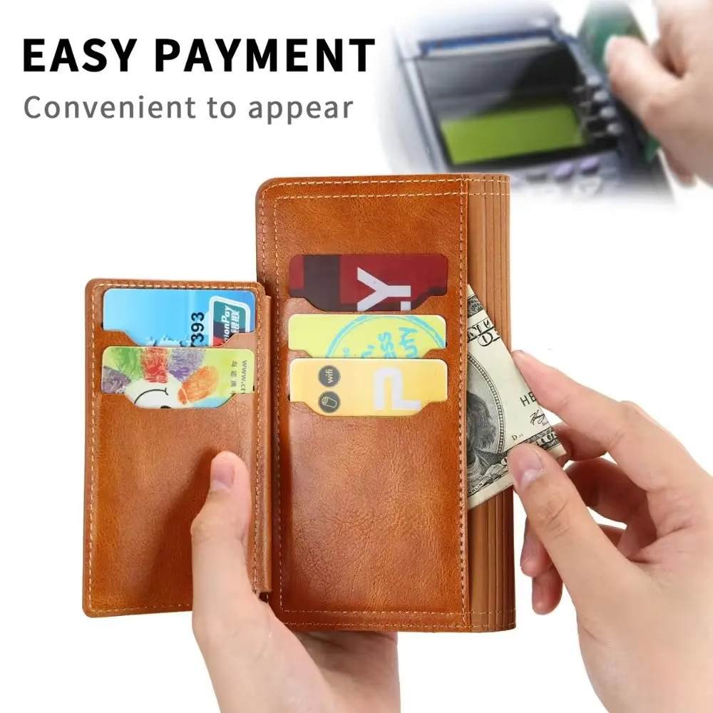 Premium Leather iPhone Flip Wallet & Stand Case