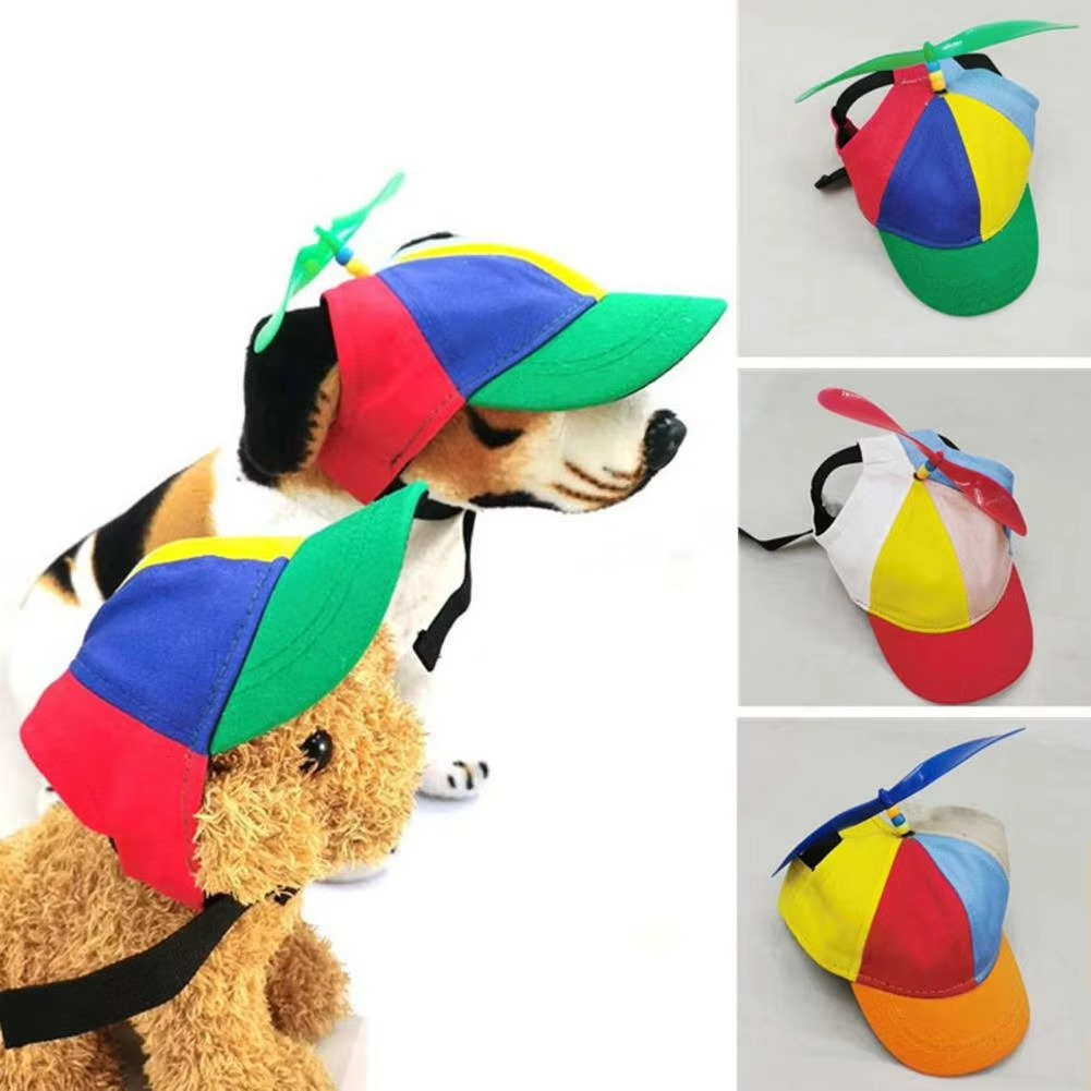 Colorful Sunproof Propeller Dog Cap for Summer Fun