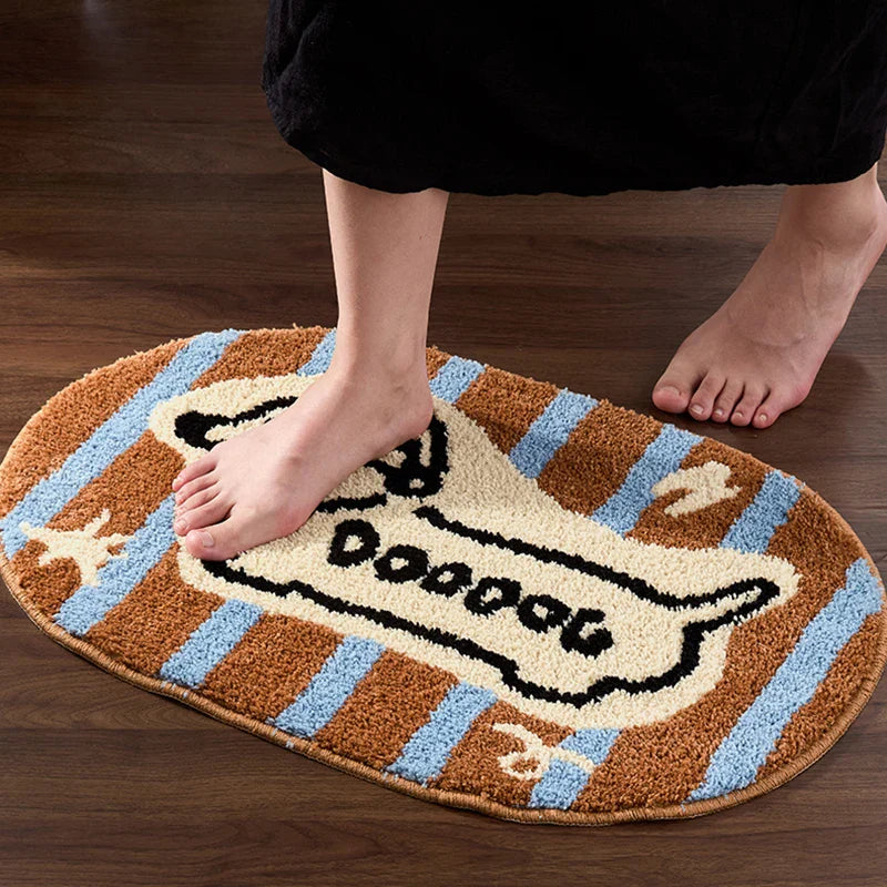 Tufted Dachshund Bathroom Mat