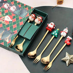 Stainless Steel Christmas Utensil 4-Piece Sets