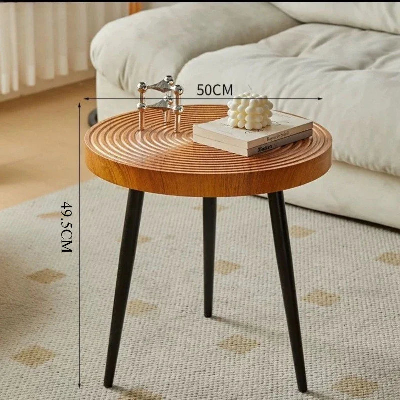Round Wooden Coffee Table Japanese Design Tea Table Living Room