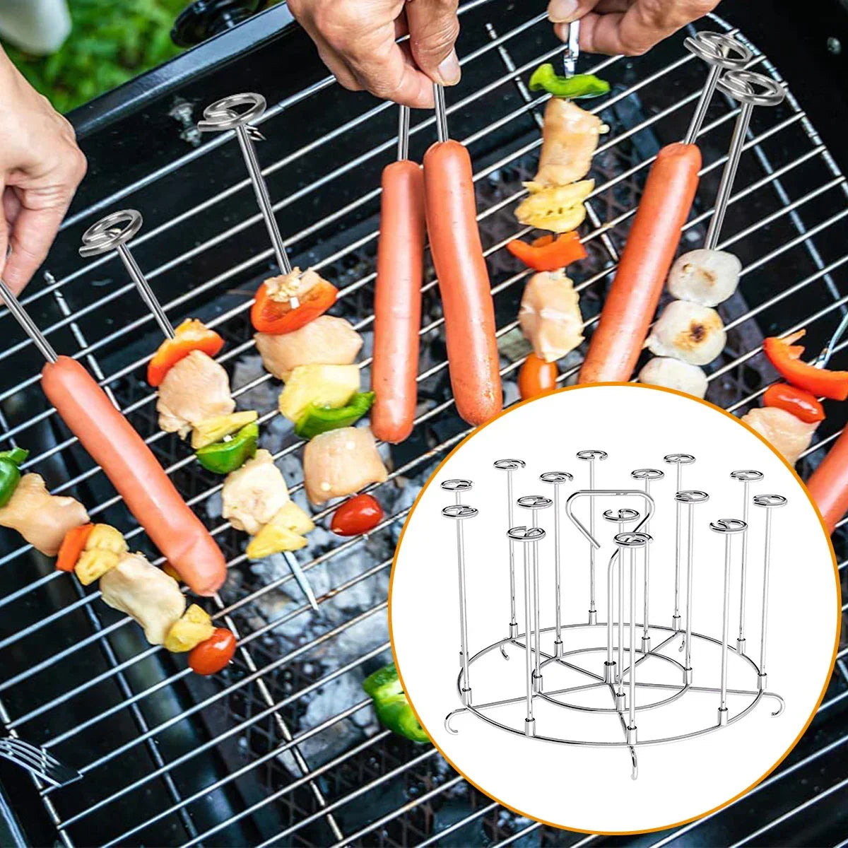 Air Fryer Vertical Kebab Maker Stand