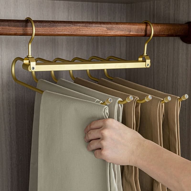 SpaceLuxe Aluminum Pants Hanger – Multi-Layer, Space-Saving Closet Organizer