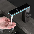 LED Sink Faucet with Digital Temperature Display and Hot-Cold Mixing Function