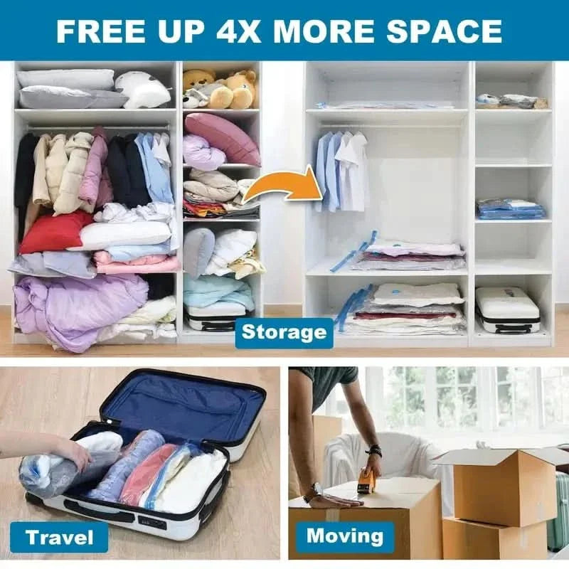 STORAGEPRO VACUUM BAGS – Vacuum compression bags for space-saving storage of clothes & bedding