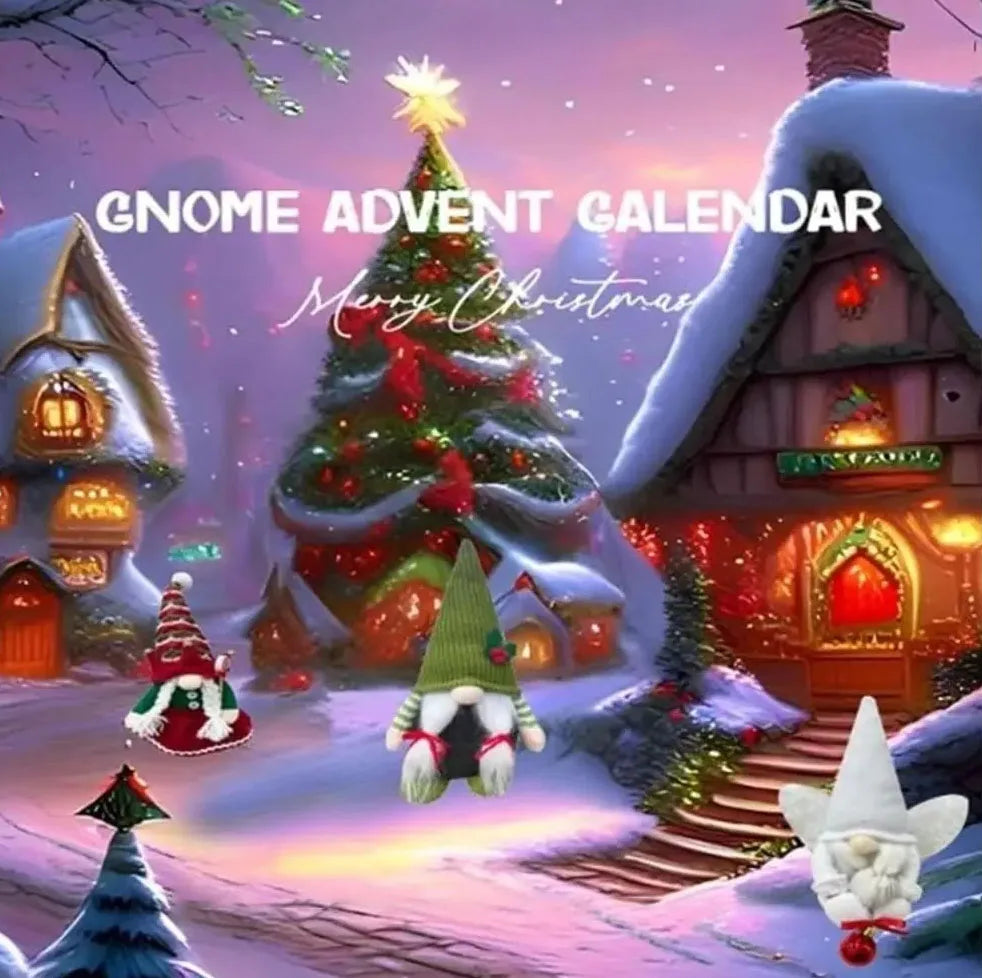 WinterWichtel – Stoffen adventskalender met kerstkabouter – 24 vakjes