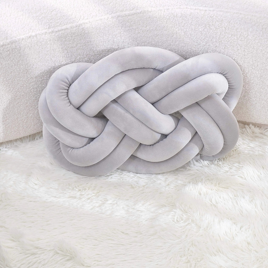 Decorative Cushion | Knotted Geometric Design | Washable Polyester | 40×30 cm