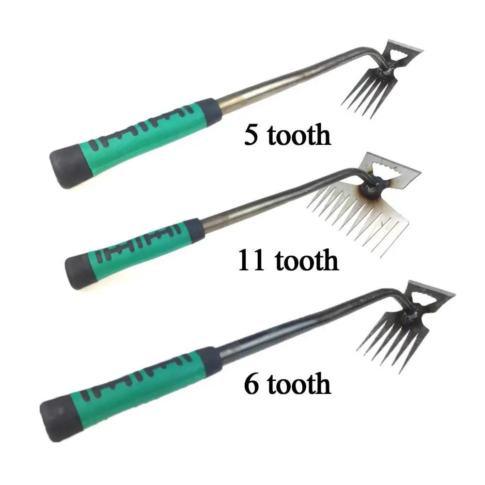 Raveta Garden rake | Robust steel tines | Ergonomic handle | Effective against weeds & leaves
