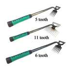 Raveta Garden rake | Robust steel tines | Ergonomic handle | Effective against weeds & leaves