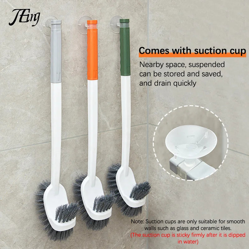 CleanTwin WC Brush | Double-Sided Toilet Brush with Long Handle | Deep Cleaning & Hygienic | Space-Saving Hangable