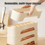 Egg Box RolloMaxx | 4-Tier Egg Organizer | Space-Saving & Self-Rolling | Transparent Design