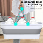 Foldora Foldable Rectangular Wash Basin | Portable Bucket with Large Capacity | For Camping, Household & Travel
