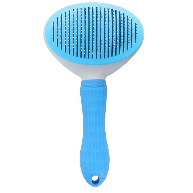 FELLINO Pet Hair Brush | For Dogs & Cats | Gentle Coat Care & Hair Removal – With Stainless Steel Brushes & Massage Function