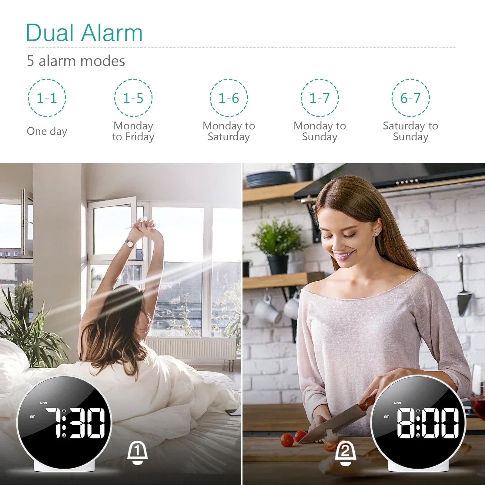 Light Source Digital Table Clock