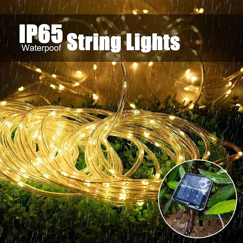 LumiSolar String Lights Outdoor | 7–32 m | Solar Powered & Waterproof | 8 Light Modes | Christmas, Garden & Party Lighting