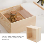 Rustic Unfinished Wooden Storage Box with Sliding Lid – Jewelry, Keepsake, and Gift Chest