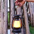 Nostalux Retro Lantern | LED Table Lamp with Remote Control | Rechargeable & Decorative | For Home, Camping & Bar