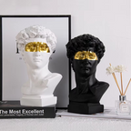 Modern David Bust Sculpture - Abstract Resin Study for Contemporary Decor