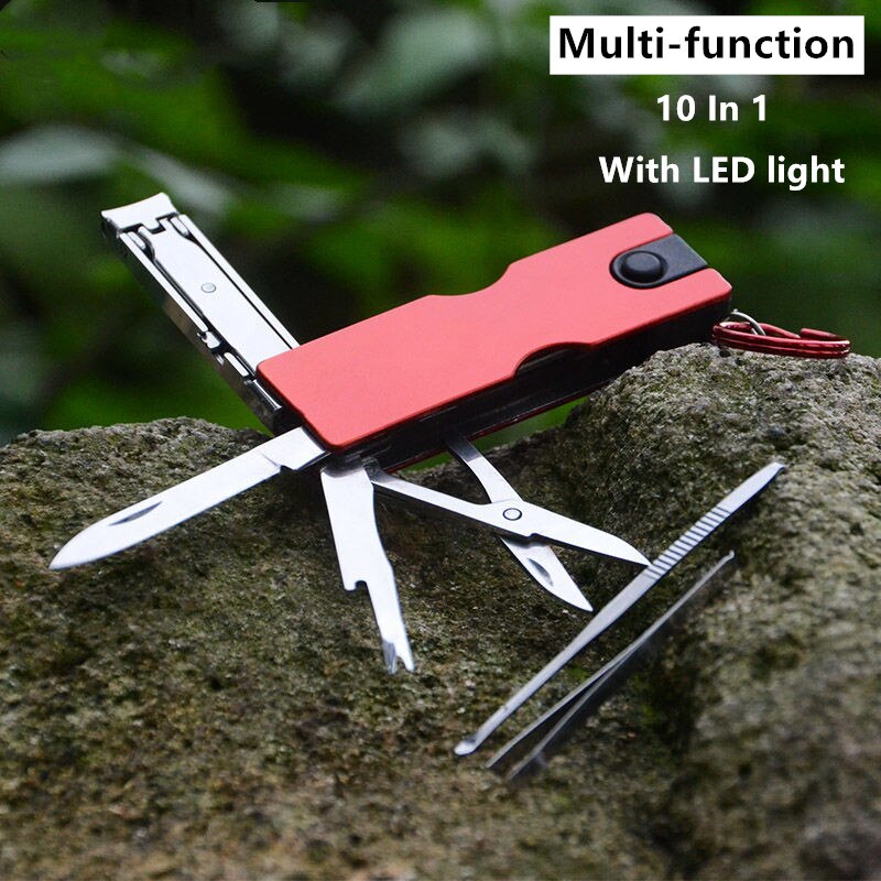 10-in-1 Stainless Steel EDC Keychain Tool