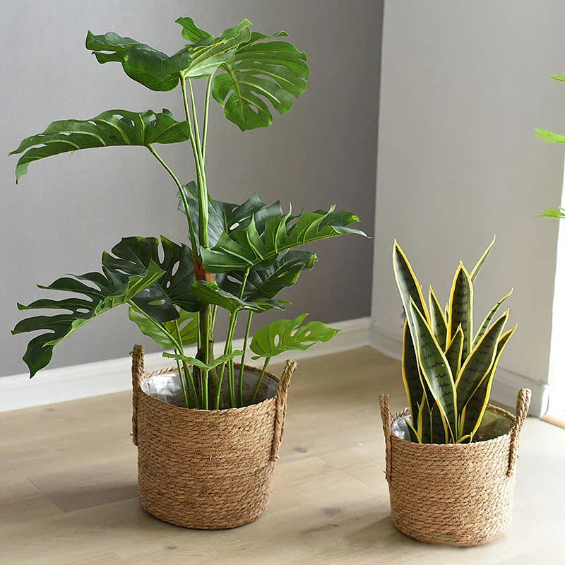 Fibrano Flower Pot Braided | Made of Natural Fibers | Boho & Country Style | 2 Sizes