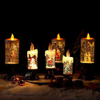 Snowfall Crystal Christmas Candle Light