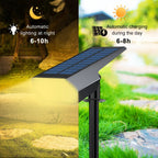 Solar-Spotlight LumiYard 92LED | 2-colored garden lighting (Warm-/Cool white) | IP65 waterproof & automatic dusk sensor