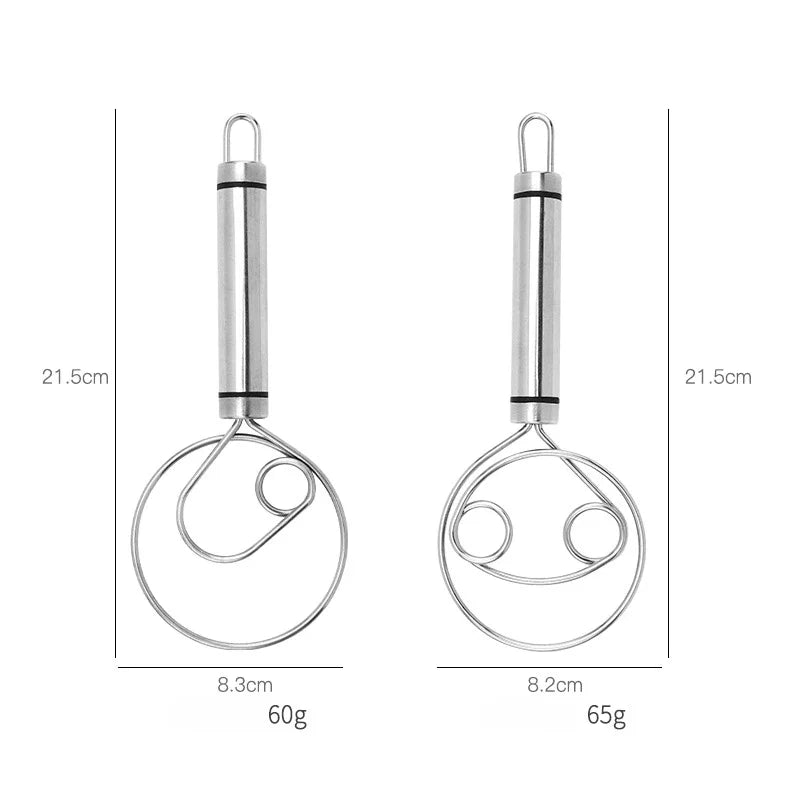 Robust Stainless Steel Danish Dough Whisk – Durable, Ergonomic Design for Versatile Baking & Cooking
