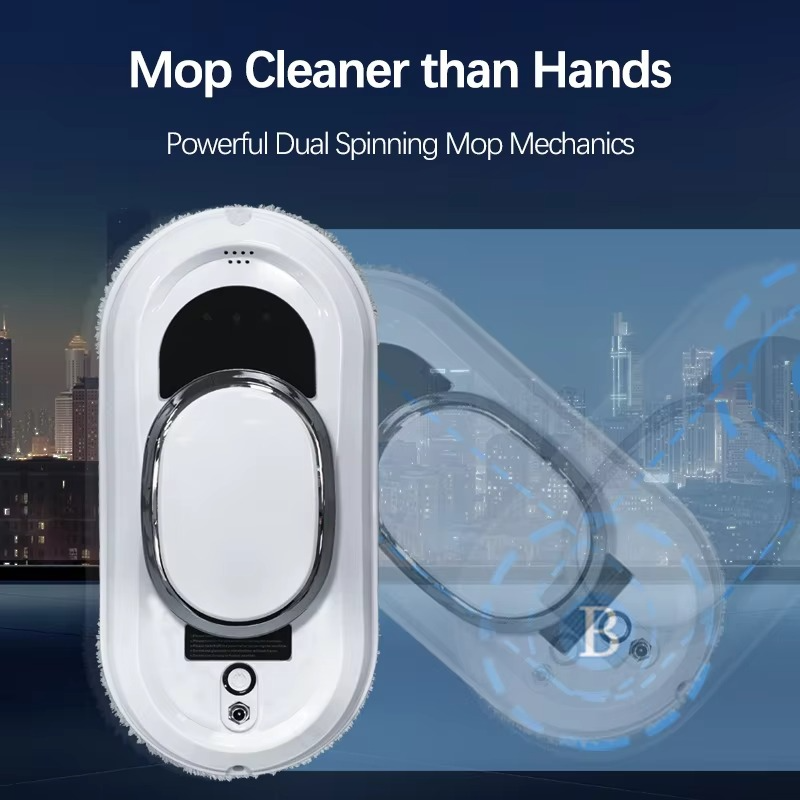 Smart Window Cleaning Robot With Remote Control And Safety Rope