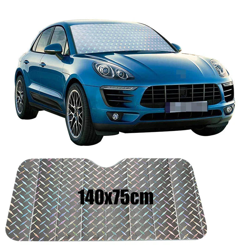 SOLVEX Auto Sunshade | UV Protection & Heat Protection for Front and Rear Windows | Reflective Aluminum Foil | Universally Compatible