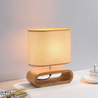 Modern desk lamp with a luxurious wooden finish