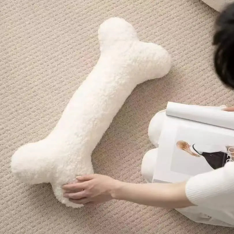 Creative Bone-Shaped Plush Pillow