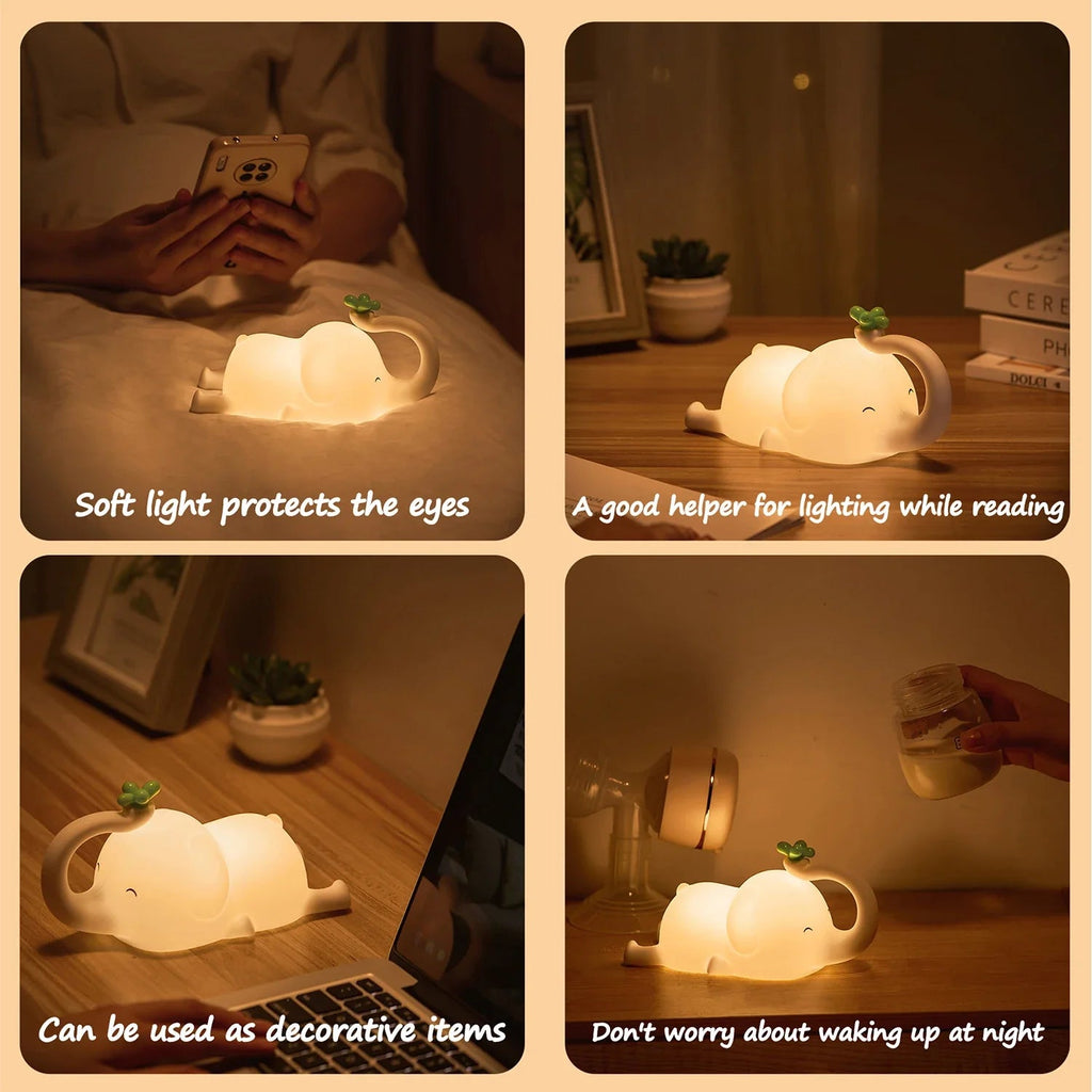 LumiDum LED Night Light | Soft Silicone | 3 Brightness Levels | Portable & Rechargeable | 17.7 × 9.1 cm