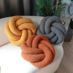 Nordic Cotton Boucle Knot Pillow