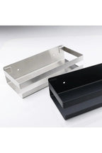 Modern black floating shelves