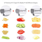 SchnittMeister 18-in-1 Mandoline Vegetable Slicer | Adjustable & Stainless Steel Blades | For Slices, Strips & Julienne | Safe & Versatile