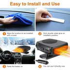 Portable Car Heater and Defroster, 2-in-1 Heating and Cooling Fan for Windshield and Cab