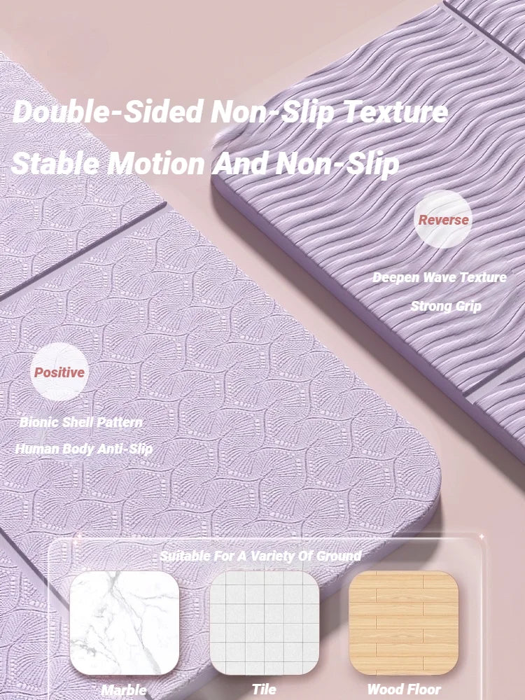 YogaMat FlexFold | Foldable & Lightweight | Double-Sided Non-Slip | Eco-Friendly TPE