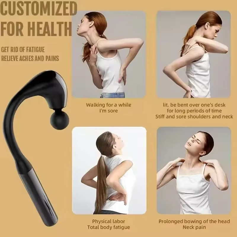 2025 Curved Smart Electric Massage Gun - Handheld Deep Tissue Massager