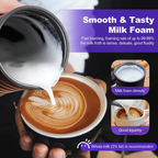 Versatile 4-in-1 Electric Milk Frother for Hot and Cold Beverages