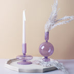 Lilac Candle Holder made of Glass