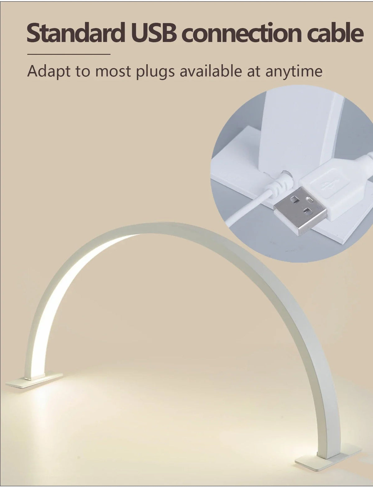LUNAIL LED Nail Lamp | Half-Moon Design | USB | For Nail Studio & Home